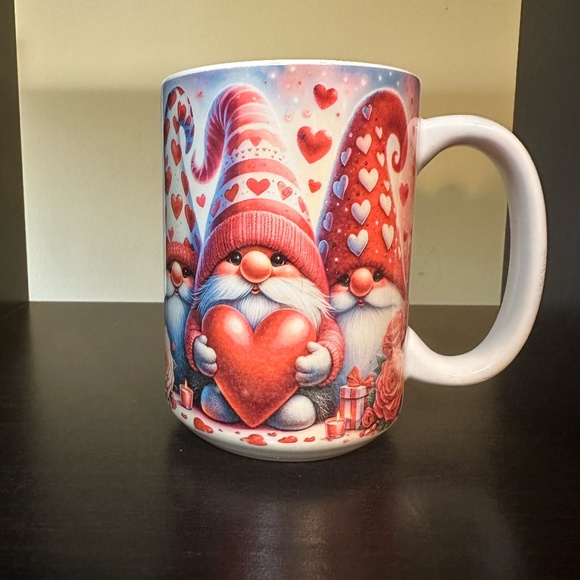 Hand Crafted Valentines Day Gnome Sublimated 15oz Mug - Picture 5 of 11